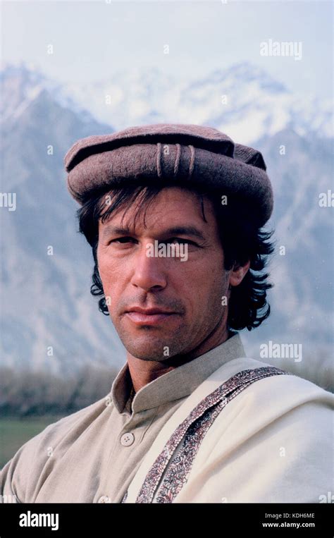 A Portrait Of The Cricketer And Now Politician Imran Khan In Skardu