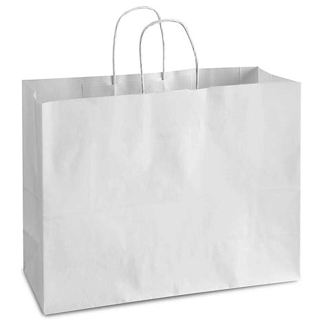 White Paper Shopping Bags 16 X 6 X 12 Vogue S 7101 Uline