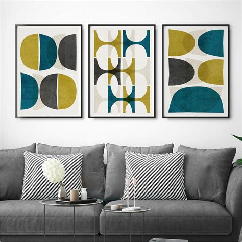 Set Of Three Colourful Abstract Art Prints By Bronagh Kennedy - Art