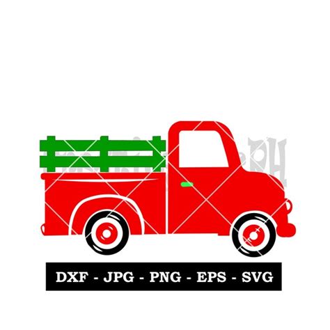 Farm Truck Svg Red Truck Svg Truck Svg Eps  Png Etsy