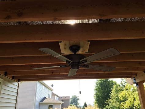 You'll get plenty of natural light during the day but consider adding extra lighting fixtures for the evening hours. Ceiling Fans In A Pergola | Pergola, Ceiling fan, Backyard ...