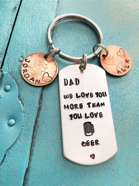 Personalized gifts for dad birthday. Funny Personalized Dad Keychain, Fathers Day Gift From ...
