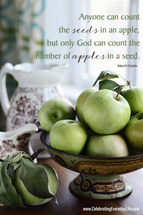 Inspiring Quote Only God Can Count The Number Of Apples In A Seed