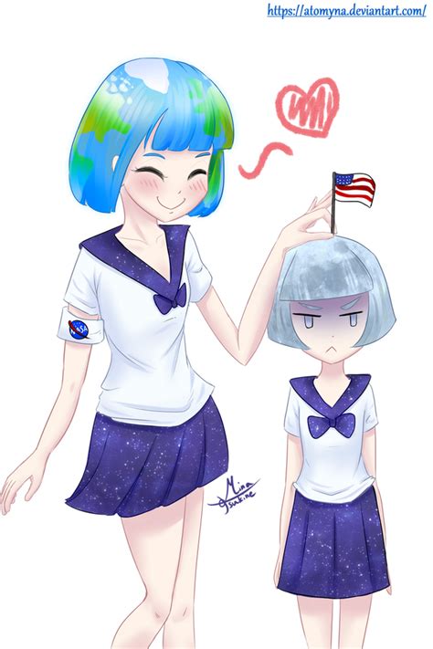 Earth Chan And Moon Chan Solarsysgals