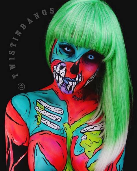 62 Scary Bodypaint Monsters By Artist Look Incredibly Creepy Pop Art