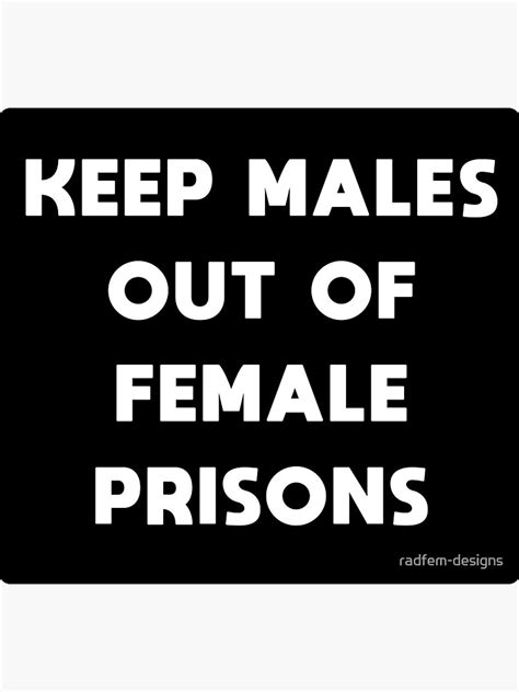 Keep Prisons Single Sex Sticker By Radfem Designs Redbubble