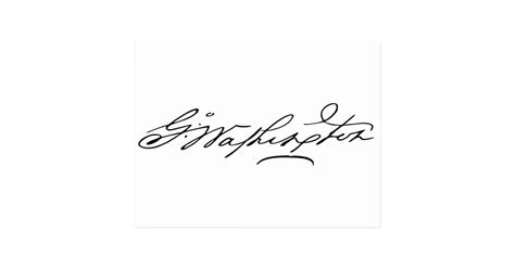 George Washington Signature Postcard Zazzle