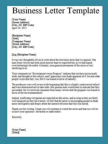 business letter template word projectemplates