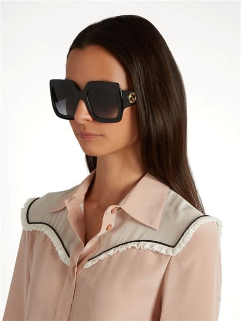 Oversized Square Frame Sunglasses Gucci Matchesfashion Uk