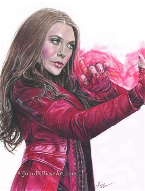 Print Of Wanda Maximoff Scarlet Witch Elizabeth Olsen In Avengers