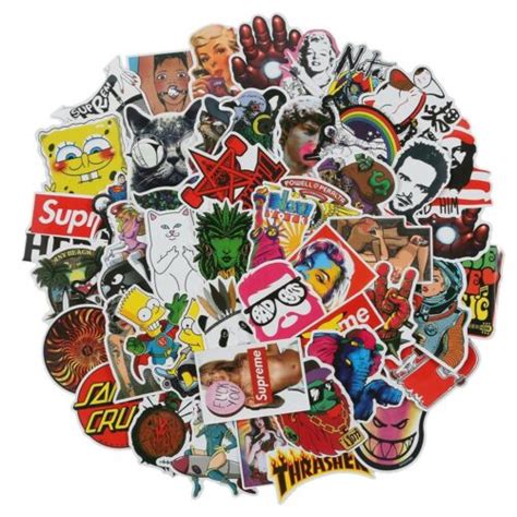 100 Cool Sticker Hypebeast Stickers Pack For Skateboard Laptop Car