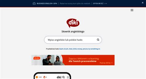 Access Dikipl Słownik Angielsko Polski Słownik Angielski Online Diki