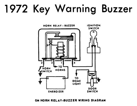 Wiring diagram, injector harness schematic. On a 72 corvette does the door buzzer only come on when door open and if you put key in it stops ...