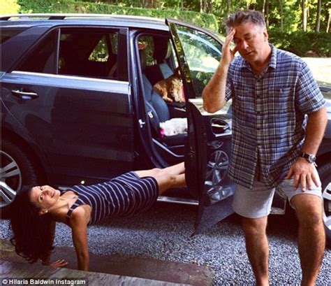 Hilaria Baldwin Branches Out In Black Blouse And Blue Skinny Jeans For