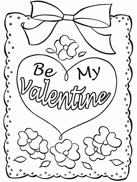 43 Free Printable Coloring Valentines Day Cards Coloring Valentines