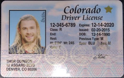 Colorado Drivers License Template Dastfrenzy
