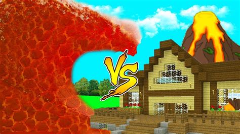 Minecraft Lava Tsunami Base Challenge Lava Tsunami Vs Base Youtube