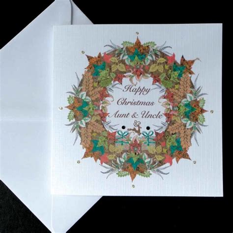 Christmas Garland Aunt And Uncle Decorque Cards