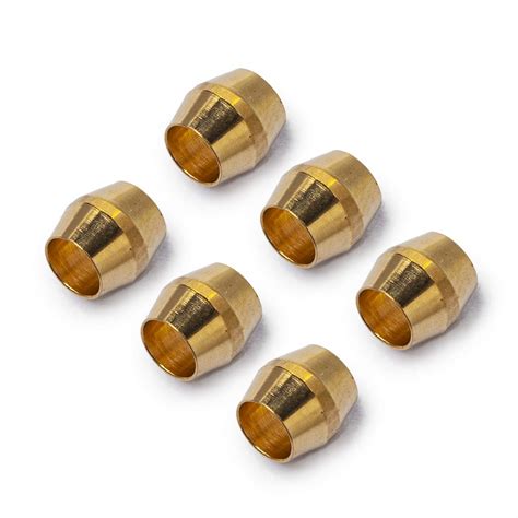 Ltwfitting 1 8 Inch Brass Compression Sleeves Ferrels Brass Compression Fitting Pack Of 50