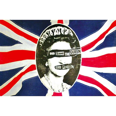 The Sex Pistols God Save The Queen Textile Poster Punx
