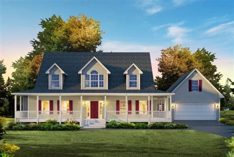 Beautiful Home Design With Spacious Porch And Garage