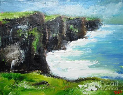 Cliffs Of Moher Painting Painting By Mary Cahalan Lee Aka Pixi