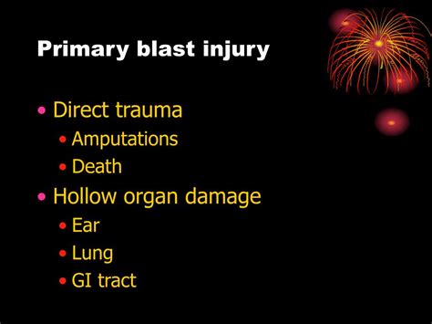 Ppt Evaluation And Treatment Of Blast Injuries Powerpoint