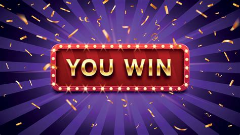 You Win Banner Winner Congratulations Frame Golden Win Congratulating