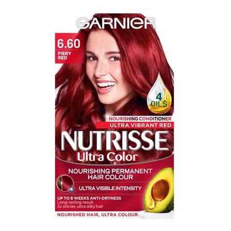 Garnier Nutrisse 660 Ultra Fiery Red Permanent Hair Dye Wilko