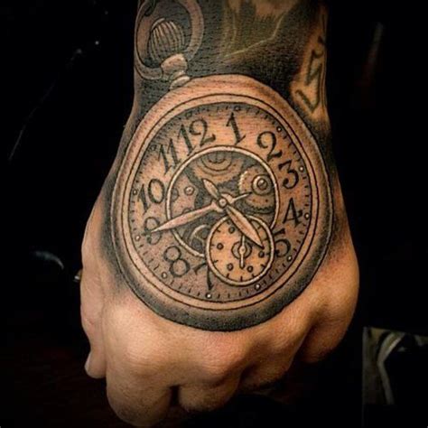 Clock Tattoo Designs For Men Hand Best Tattoo Ideas