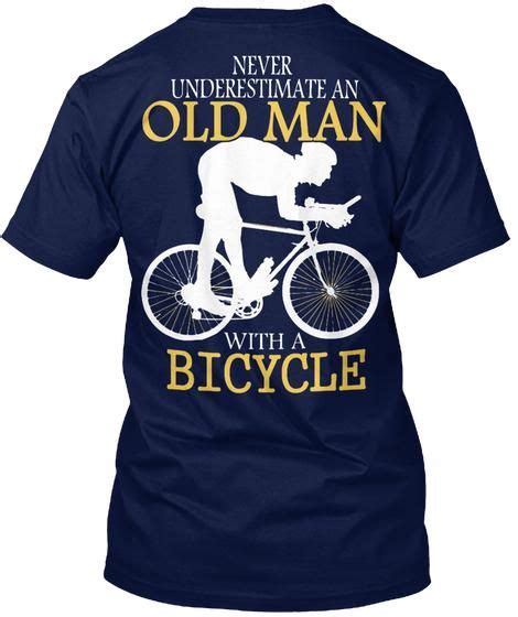 Old Man With A Bicycle Mens Shirts T Shirt Mens Tops