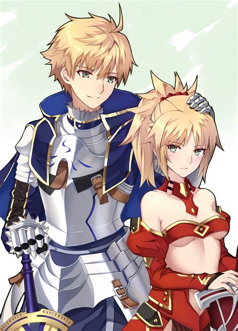 Mordred Mordred And Arthur Pendragon Fate And 3 More Drawn By