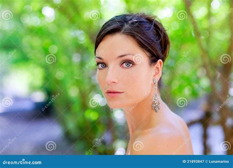 Beautiful Blue Eyes Woman Outdoor Park Stock Image Image Of Girl