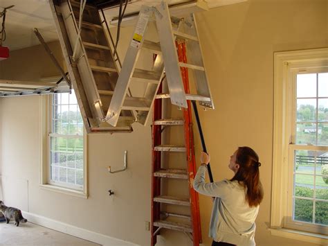The Installation Of Pull Down Stairs Custom Home Design