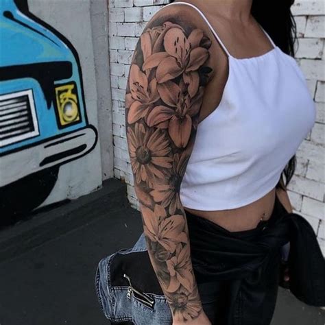 40 Exclusive And Stunning Arm Floral Sleeve Tattoo Designs