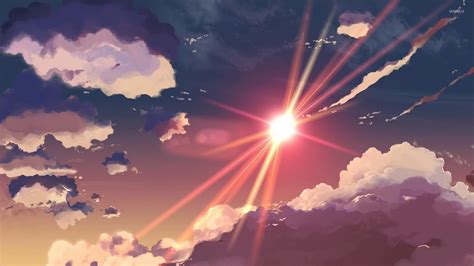 Sunset Clouds Anime Wallpapers Wallpaper Cave