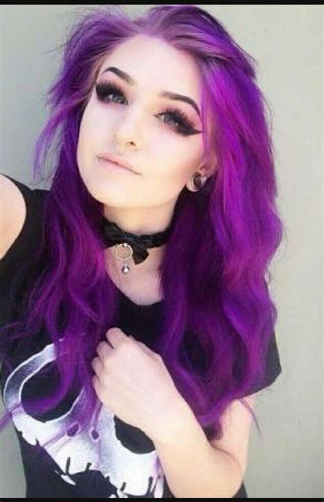 pin by god ofpussy on just a shade of purple hair styles purple hair punk hair
