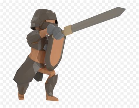 Knight Lowpoly 3d Low Poly Knight Armor Emojidouble Syringe Emoji