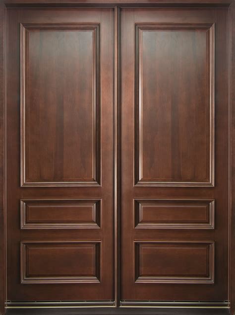 Front Door Custom Double Solid Wood With Dark Mahogany Finish Classic Model Gd 611 Dd