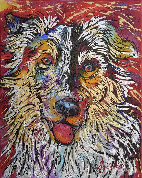 Australian Shepherd Painting By Jyotika Shroff Fine Art America