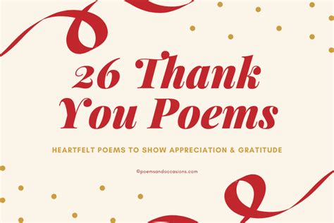 26 Heartfelt Thank You Poems To Show Appreciation And Joy Poems And