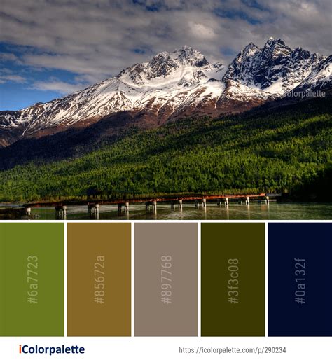 Color Palette ideas from 1955 Mountain Images | iColorpalette | Color palette, Mountain images ...