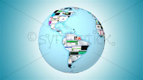 World Wide Web Globe 2 Stock Video Footage Synthetick