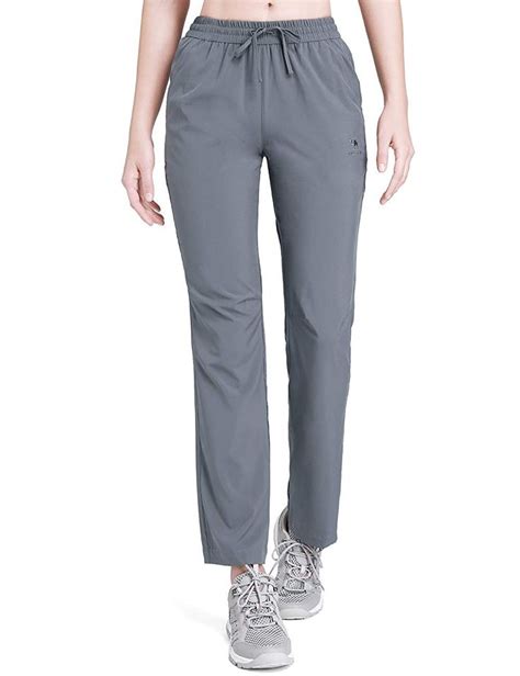 Women S Quick Dry Pants Lightweight Breathable Travel Trousers Gray