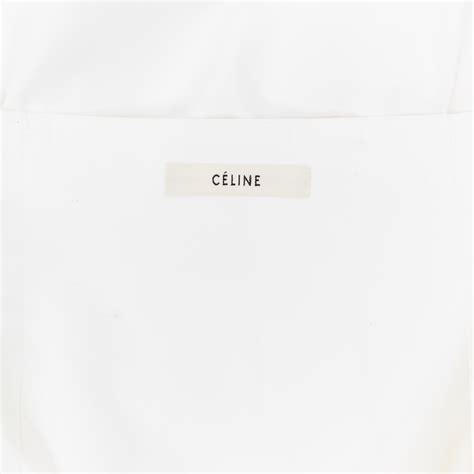 Old Celine Phoebe Philo White Cotton Wrap Self Tie Darted Midi Skirt Xs