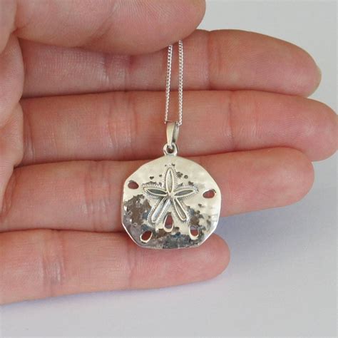 Sterling Silver Sand Dollar Necklace Nautical Jewelry Beach
