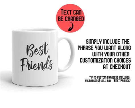 Custom Best Friends Coffee Mug Best Friends Cup Personalized Etsy