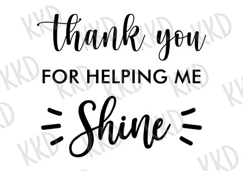 Thank You For Helping Me Shine Svg Teacher Quote Svg School Etsy Uk