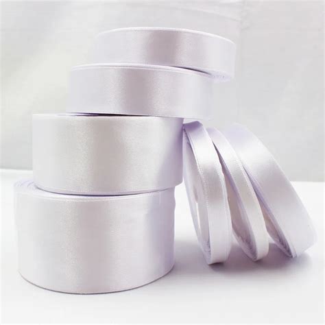 Free Shipping Wholesale Yards White Silk Satin Ribbon Wedding