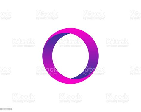 Letter O Vector Unusual Bold Rounded Font Gradient Logo Template